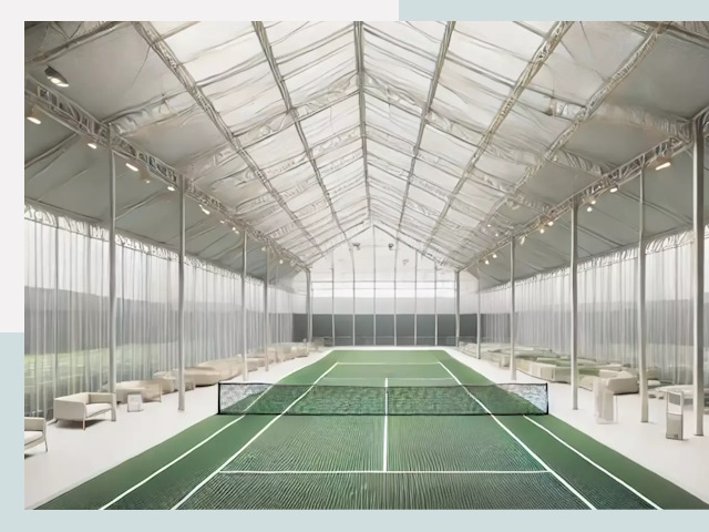 Строительство теннисных кортов в Добрянке