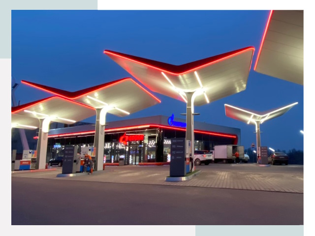 Навесы для АЗС в Добрянке