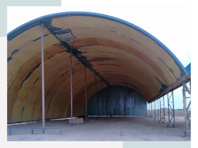 Реконструкция ангаров в Добрянке